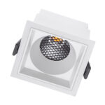 GLOBOSTAR® PLUTO-M 60273 Χωνευτό Downlight Σποτ με Honeycomb Anti Glare Reflector LED 10W 1250lm 38° AC 220-240V IP20 Θερμό Λευκό 2700K - Bridgelux COB Chip & TÜV SÜD Driver - Λευκό Ματ - Μ8.4 x Π8.4 x Υ5.9cm / Q7.5 x 7.5cm - 5 Χρόνια Εγγύηση - Image 3