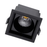 GLOBOSTAR® PLUTO-M 60274 Χωνευτό Downlight Σποτ με Honeycomb Anti Glare Reflector LED 10W 1300lm 38° AC 220-240V IP20 Φυσικό Λευκό 4500K - Bridgelux COB Chip & TÜV SÜD Driver - Μαύρο Ματ - Μ8.4 x Π8.4 x Υ5.9cm / Q7.5 x 7.5cm - 5 Χρόνια Εγγύηση - Image 3