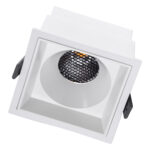 GLOBOSTAR® PLUTO-B 60279 Χωνευτό Downlight Σποτ με Honeycomb Anti Glare Reflector LED 15W 1875lm 38° AC 220-240V IP20 Θερμό Λευκό 2700K - Bridgelux COB Chip & TÜV SÜD Driver - Λευκό Ματ - Μ10.4 x Π10.4 x Υ6.5cm / Q9.5 x 9.5cm - 5 Χρόνια Εγγύηση - Image 3