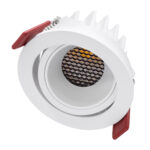 GLOBOSTAR® LEO-R 60284 Χωνευτό Κινούμενο Downlight Σποτ με Honeycomb Anti Glare Reflector LED 10W 1300lm 38° AC 220-240V IP20 Φυσικό Λευκό 4500K - Bridgelux COB Chip & TÜV SÜD Driver - Λευκό Ματ - Μ8.5 x Π8.5 x Υ6.6cm / Q7.5cm - 5 Χρόνια Εγγύηση - Image 3