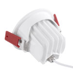 GLOBOSTAR® LEO-R 60285 Χωνευτό Κινούμενο Downlight Σποτ με Honeycomb Anti Glare Reflector LED 10W 1250lm 38° AC 220-240V IP20 Θερμό Λευκό 2700K - Bridgelux COB Chip & TÜV SÜD Driver - Λευκό Ματ - Μ8.5 x Π8.5 x Υ6.6cm / Q7.5cm - 5 Χρόνια Εγγύηση - Image 4