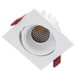 GLOBOSTAR® LEO-SQ 60290 Χωνευτό Κινούμενο Downlight Σποτ με Honeycomb Anti Glare Reflector LED 10W 1300lm 38° AC 220-240V IP20 Φυσικό Λευκό 4500K - Bridgelux COB Chip & TÜV SÜD Driver - Λευκό Ματ - Μ8.5 x Π8.5 x Υ6.6cm / Q7.5 x 7.5cm - 5 Χρόνια Εγγύηση - Image 3