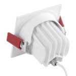 GLOBOSTAR® LEO-SQ 60290 Χωνευτό Κινούμενο Downlight Σποτ με Honeycomb Anti Glare Reflector LED 10W 1300lm 38° AC 220-240V IP20 Φυσικό Λευκό 4500K - Bridgelux COB Chip & TÜV SÜD Driver - Λευκό Ματ - Μ8.5 x Π8.5 x Υ6.6cm / Q7.5 x 7.5cm - 5 Χρόνια Εγγύηση - Image 4