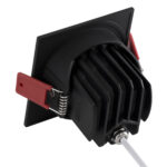 GLOBOSTAR® LEO-SQ 60292 Χωνευτό Κινούμενο Downlight Σποτ με Honeycomb Anti Glare Reflector LED 10W 1300lm 38° AC 220-240V IP20 Φυσικό Λευκό 4500K - Bridgelux COB Chip & TÜV SÜD Driver - Μαύρο Ματ - Μ8.5 x Π8.5 x Υ6.6cm / Q7.5 x 7.5cm - 5 Χρόνια Εγγύηση - Image 4