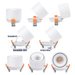 GLOBOSTAR® OMEGA-R 60295 Χωνευτό Κινούμενο Downlight Σποτ LED 12W 1500lm 36° AC 220-240V IP20 Θερμό Λευκό 2700K - Bridgelux COB Chip & TÜV SÜD Driver - Λευκό Ματ - Μ10 x Π10 x Υ8.2cm / Q9cm - 5 Χρόνια Εγγύηση - Image 4