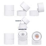 GLOBOSTAR® OMEGA-S 60299 Κινούμενο Downlight Σποτ LED 12W 1500lm 36° AC 220-240V IP20 Θερμό Λευκό 2700K - Bridgelux COB Chip & TÜV SÜD Driver - Λευκό Ματ - Μ10 x Π10 x Υ10.5cm - 5 Χρόνια Εγγύηση - Image 4