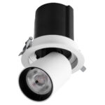 GLOBOSTAR® VIRGO-M 60307 Χωνευτό Κινούμενο Downlight Σποτ LED 12W 1500lm 36° AC 220-240V IP20 Θερμό Λευκό 2700K - Bridgelux COB Chip & TÜV SÜD Driver - Λευκό & Μαύρο Ματ - Μ11 x Π11 x Υ11.5cm / Q9.5cm - 5 Χρόνια Εγγύηση - Image 3