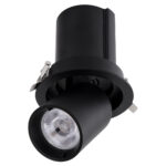 GLOBOSTAR® VIRGO-M 60309 Χωνευτό Κινούμενο Downlight Σποτ LED 12W 1500lm 36° AC 220-240V IP20 Θερμό Λευκό 2700K - Bridgelux COB Chip & TÜV SÜD Driver - Μαύρο Ματ - Μ11 x Π11 x Υ11.5cm / Q9.5cm - 5 Χρόνια Εγγύηση - Image 3
