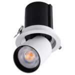 GLOBOSTAR® VIRGO-B 60311 Χωνευτό Κινούμενο Downlight Σποτ LED 20W 2500lm 36° AC 220-240V IP20 Θερμό Λευκό 2700K - Bridgelux COB Chip & TÜV SÜD Driver - Λευκό & Μαύρο Ματ - Μ13.5 x Π13.5 x Υ14cm / Q11.5cm - 5 Χρόνια Εγγύηση - Image 3
