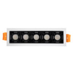 GLOBOSTAR® LUMINAR 60319 Χωνευτό Downlight Σποτ LED 10W 1350lm 36° AC 220-240V IP20 Θερμό Λευκό 2700K - Osram SMD Chip & TÜV SÜD Driver - Λευκό & Μαύρο Ματ - Μ14.8 x Π4.3 x Υ4.5cm / Q13.5 x 3.5cm - 5 Χρόνια Εγγύηση - Image 6