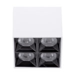 GLOBOSTAR® LUMINAR 60335 Downlight Σποτ LED 14W 1890lm 36° AC 220-240V IP20 Θερμό Λευκό 2700K - Osram SMD Chip & TÜV SÜD Driver - Λευκό Ματ - Μ8.2 x Π8.2 x Υ6.6cm - 5 Χρόνια Εγγύηση - Image 4