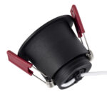 GLOBOSTAR® IP 60343 Χωνευτό Downlight Σποτ Μπάνιου & WC LED 7W 700lm 45° AC 220-240V Αδιάβροχο IP44 Θερμό Λευκό 2700K - Lumileds SMD Chip & TÜV SÜD Driver - Μαύρο Ματ - Μ6.6 x Π6.6 x Υ5.3cm / Q5.5cm - 5 Χρόνια Εγγύηση - Image 4