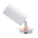 GLOBOSTAR® LEO 60351 Χωνευτό Κινούμενο Φωτιστικό Downlight Σποτ με Ντουί 1 x GU10 AC 220-240V IP20 - Λευκό Ματ - Μ9 x Π9 x Υ17cm / Q7cm - Image 5