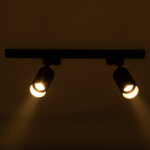 GLOBOSTAR® LEO 60354 Μοντέρνο Φωτιστικό Οροφής με Ντουί 2 x GU10 AC 220-240V IP20 - Μαύρο - Μ50.5 x Π6 x Υ20cm - Image 3