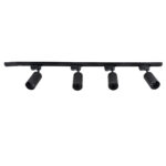 GLOBOSTAR® LEO 60356 Μοντέρνο Φωτιστικό Οροφής με Ντουί 4 x GU10 AC 220-240V IP20 - Μαύρο - Μ100 x Π6 x Υ20cm - Image 4