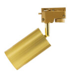 GLOBOSTAR® LEO 60357 Κινούμενο Φωτιστικό Σποτ Ράγας με Ντουί 1 x GU10 AC 220-240V IP20 - Χρυσό Πλατίνα - Μ6 x Π6 x Υ19cm - Image 5