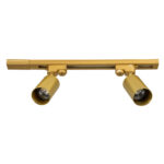 GLOBOSTAR® LEO 60358 Μοντέρνο Φωτιστικό Οροφής με Ντουί 2 x GU10 AC 220-240V IP20 - Χρυσό Πλατίνα - Μ50.5 x Π6 x Υ20cm - Image 4