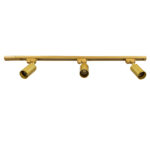 GLOBOSTAR® LEO 60359 Μοντέρνο Φωτιστικό Οροφής με Ντουί 3 x GU10 AC 220-240V IP20 - Χρυσό Πλατίνα - Μ100 x Π6 x Υ20cm - Image 4