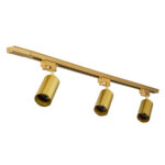 GLOBOSTAR® LEO 60359 Μοντέρνο Φωτιστικό Οροφής με Ντουί 3 x GU10 AC 220-240V IP20 - Χρυσό Πλατίνα - Μ100 x Π6 x Υ20cm - Image 5