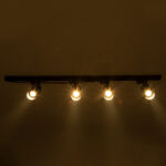 GLOBOSTAR® LEO 60360 Μοντέρνο Φωτιστικό Οροφής με Ντουί 4 x GU10 AC 220-240V IP20 - Χρυσό Πλατίνα - Μ100 x Π6 x Υ20cm - Image 3