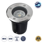 GLOBOSTAR® GIGO 60361 Χωνευτό Φωτιστικό Δαπέδου Σποτ για Λάμπα MR16 με Ντουί 1 x GU10 AC 220-240V Αδιάβροχο IP68 IK09 - Ανοξείδωτο Ατσάλι SS201 - Μ11 x Π11 x Υ11.5cm / Q10.4cm