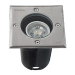 GLOBOSTAR® GIGO 60362 Χωνευτό Φωτιστικό Δαπέδου Σποτ για Λάμπα MR16 με Ντουί 1 x GU10 AC 220-240V Αδιάβροχο IP68 IK09 - Ανοξείδωτο Ατσάλι SS201 - Μ11 x Π11 x Υ11.5cm / Q10.4 x 10.4cm - Image 3