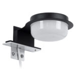 GLOBOSTAR® KIARA 60400 Μοντέρνο Φωτιστικό Τοίχου - Απλίκα Καθρέπτη Μπάνιου LED 5W 560lm 120° AC 220-240V IP44 Φυσικό Λευκό 4500K - Lumileds SMD Chip & TÜV SÜD Driver - Μαύρο Ματ & Λευκό - Μ10 x Π13 x Υ3cm - 3 Χρόνια Εγγύηση - Image 5