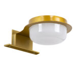 GLOBOSTAR® KIARA 60401 Μοντέρνο Φωτιστικό Τοίχου - Απλίκα Καθρέπτη Μπάνιου LED 5W 560lm 120° AC 220-240V IP44 Φυσικό Λευκό 4500K - Lumileds SMD Chip & TÜV SÜD Driver - Χρυσό & Λευκό - Μ10 x Π13 x Υ3cm - 3 Χρόνια Εγγύηση - Image 3