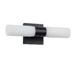 GLOBOSTAR® ANAIS 60408 Μοντέρνο Φωτιστικό Τοίχου - Απλίκα Καθρέπτη Μπάνιου με Ντουί 2 x G9 AC 220-240V IP44 - Μαύρο Ματ & Λευκό - Μ34 x Π12 x Υ11cm - Image 3