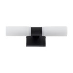 GLOBOSTAR® ANAIS 60408 Μοντέρνο Φωτιστικό Τοίχου - Απλίκα Καθρέπτη Μπάνιου με Ντουί 2 x G9 AC 220-240V IP44 - Μαύρο Ματ & Λευκό - Μ34 x Π12 x Υ11cm - Image 4