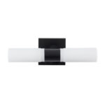 GLOBOSTAR® ANAIS 60408 Μοντέρνο Φωτιστικό Τοίχου - Απλίκα Καθρέπτη Μπάνιου με Ντουί 2 x G9 AC 220-240V IP44 - Μαύρο Ματ & Λευκό - Μ34 x Π12 x Υ11cm - Image 6