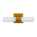 GLOBOSTAR® ANAIS 60411 Μοντέρνο Φωτιστικό Τοίχου - Απλίκα Καθρέπτη Μπάνιου με Ντουί 2 x G9 AC 220-240V IP44 - Χάλκινο & Λευκό - Μ34 x Π12 x Υ11cm - Image 6