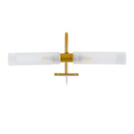 GLOBOSTAR® FLORA 60413 Μοντέρνο Φωτιστικό Τοίχου - Απλίκα Καθρέπτη Μπάνιου με Ντουί 2 x G9 AC 220-240V IP44 - Χρυσό & Λευκό - Μ31 x Π13 x Υ12cm - Image 2