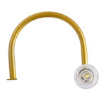 GLOBOSTAR® FLORA 60413 Μοντέρνο Φωτιστικό Τοίχου - Απλίκα Καθρέπτη Μπάνιου με Ντουί 2 x G9 AC 220-240V IP44 - Χρυσό & Λευκό - Μ31 x Π13 x Υ12cm - Image 4
