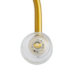 GLOBOSTAR® FLORA 60413 Μοντέρνο Φωτιστικό Τοίχου - Απλίκα Καθρέπτη Μπάνιου με Ντουί 2 x G9 AC 220-240V IP44 - Χρυσό & Λευκό - Μ31 x Π13 x Υ12cm - Image 5