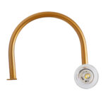GLOBOSTAR® FLORA 60415 Μοντέρνο Φωτιστικό Τοίχου - Απλίκα Καθρέπτη Μπάνιου με Ντουί 2 x G9 AC 220-240V IP44 - Χάλκινο & Λευκό - Μ31 x Π13 x Υ12cm - Image 4