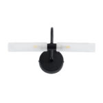 GLOBOSTAR® PAOLA 60416 Μοντέρνο Φωτιστικό Τοίχου - Απλίκα Καθρέπτη Μπάνιου με Ντουί 2 x G9 AC 220-240V IP44 - Μαύρο Ματ & Λευκό - Μ31 x Π16 x Υ15cm - Image 4