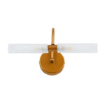 GLOBOSTAR® PAOLA 60419 Μοντέρνο Φωτιστικό Τοίχου - Απλίκα Καθρέπτη Μπάνιου με Ντουί 2 x G9 AC 220-240V IP44 - Χάλκινο & Λευκό - Μ31 x Π16 x Υ15cm - Image 4