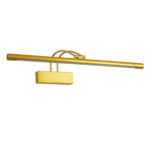 GLOBOSTAR® LAURA 60425 Μοντέρνο Φωτιστικό Τοίχου - Απλίκα Καθρέπτη Μπάνιου LED 12W 1400lm 120° AC 220-240V IP44 Φυσικό Λευκό 4500K - Lumileds SMD Chip & TÜV SÜD Driver - Χρυσό Βούρτσας - Μ60 x Π27 x Υ13cm - 3 Χρόνια Εγγύηση - Image 3