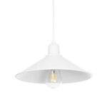 GLOBOSTAR® FERRO 203-0085 Μοντέρνο Κρεμαστό Φωτιστικό Οροφής με Ντουί 1 x E27 AC 220-240V IP20 - Λευκό - Μ30 x Π30 x Υ15cm - Image 2