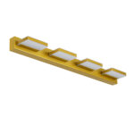 GLOBOSTAR® KARLA 60457 Μοντέρνο Φωτιστικό Τοίχου - Απλίκα Καθρέπτη Μπάνιου LED 14W 1600lm 180° AC 220-240V IP44 Φυσικό Λευκό 4500K - Lumileds SMD Chip & TÜV SÜD Driver - Χρυσό - Μ60 x Π9 x Υ5cm - 3 Χρόνια Εγγύηση - Image 3