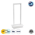GLOBOSTAR® CORNELIE 60461 Μοντέρνο Επιτραπέζιο Φωτιστικό LED CCT 18W 1980lm 200° AC 220-240V IP20 Ρυθμιζόμενο Λευκό CCT με On/Off 2700K/4500K/6000K - Lumileds SMD Chip - Λευκό - Μ18 x Π10 x Υ36cm - 3 Χρόνια Εγγύηση
