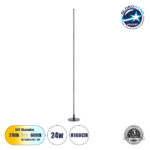 GLOBOSTAR® DALUMA 60470 Μοντέρνο Επιδαπέδιο Φωτιστικό LED 24W 2640lm 200° AC 220-240V IP20 Ρυθμιζόμενο Λευκό CCT με On/Off 2700K/4500K/6000K - Lumileds SMD Chip - Μαύρο Ματ - Μ18 x Π18 x Υ160cm - 3 Χρόνια Εγγύηση