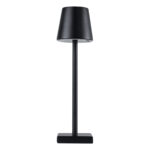 GLOBOSTAR® NEGA 60473 Μοντέρνο Επιτραπέζιο Φωτιστικό LED 2.2W 154lm 360° DC 5V με USB με Επαναφορτιζόμενη Μπαταρία Li-ion 3.7V 4000mAh IP20 Θερμό Λευκό 2700K με Αφή Dimmable - Lumileds SMD Chip - Μαύρο - Μ10 x Π10 x Υ39cm - 2 Χρόνια Εγγύηση - Image 3