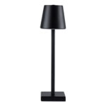 GLOBOSTAR® NEGA 60473 Μοντέρνο Επιτραπέζιο Φωτιστικό LED 2.2W 154lm 360° DC 5V με USB με Επαναφορτιζόμενη Μπαταρία Li-ion 3.7V 4000mAh IP20 Θερμό Λευκό 2700K με Αφή Dimmable - Lumileds SMD Chip - Μαύρο - Μ10 x Π10 x Υ39cm - 2 Χρόνια Εγγύηση - Image 6