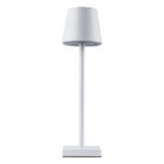 GLOBOSTAR® NEGA 60474 Μοντέρνο Επιτραπέζιο Φωτιστικό LED 2.2W 154lm 360° DC 5V με USB με Επαναφορτιζόμενη Μπαταρία Li-ion 3.7V 4000mAh IP20 Θερμό Λευκό 2700K με Αφή Dimmable - Lumileds SMD Chip - Λευκό - Μ10 x Π10 x Υ39cm - 2 Χρόνια Εγγύηση - Image 3