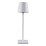 GLOBOSTAR® NEGA 60474 Μοντέρνο Επιτραπέζιο Φωτιστικό LED 2.2W 154lm 360° DC 5V με USB με Επαναφορτιζόμενη Μπαταρία Li-ion 3.7V 4000mAh IP20 Θερμό Λευκό 2700K με Αφή Dimmable - Lumileds SMD Chip - Λευκό - Μ10 x Π10 x Υ39cm - 2 Χρόνια Εγγύηση - Image 6