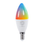 GLOBOSTAR® SMARTME 60488 Λάμπα Κεράκι E14 C37 Smart Home WiFi με Λειτουργία μέσω Tuya APP LED 5.5W 550lm 260° AC 220-240V IP20 Πολύχρωμο RGBW+WW Dimmable - Bridgelux Chip - Μ3.7 x Π3.7 x Υ11cm - 3 Χρόνια Εγγύηση - Image 2