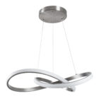 GLOBOSTAR® DEXTER 60498 Μοντέρνο Κρεμαστό Φωτιστικό Οροφής LED 72W 8064lm 300° AC 220-240V IP20 Ρυθμιζόμενο Λευκό CCT με Χειριστήριο από 2700K έως 6000K Dimmable - Lumileds SMD Chip - Νίκελ Βούρτσας - Μ56 x Π56 x Υ14cm - 3 Χρόνια Εγγύηση - Image 3