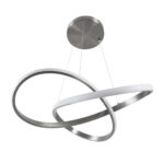 GLOBOSTAR® DEXTER 60498 Μοντέρνο Κρεμαστό Φωτιστικό Οροφής LED 72W 8064lm 300° AC 220-240V IP20 Ρυθμιζόμενο Λευκό CCT με Χειριστήριο από 2700K έως 6000K Dimmable - Lumileds SMD Chip - Νίκελ Βούρτσας - Μ56 x Π56 x Υ14cm - 3 Χρόνια Εγγύηση - Image 6